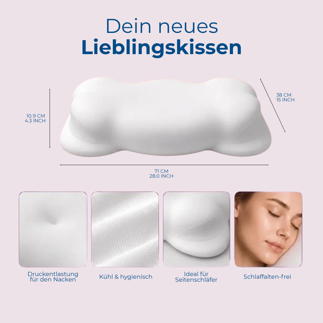 NackLyx Cloud™  | Das ergonomische Kissen, das Ihren Schlaf und Ihr Wohlbefinden revolutioniert