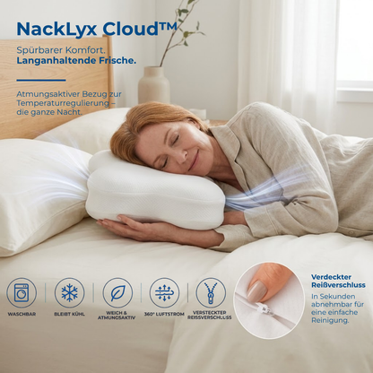 NackLyx Cloud™  | Das ergonomische Kissen, das Ihren Schlaf und Ihr Wohlbefinden revolutioniert