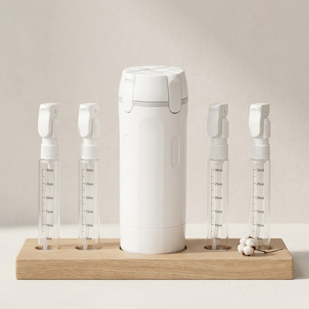 OmniPump™ | Reisen Sie leichter – Ersetzen Sie 4 Flaschen durch 1 intelligente Lösung