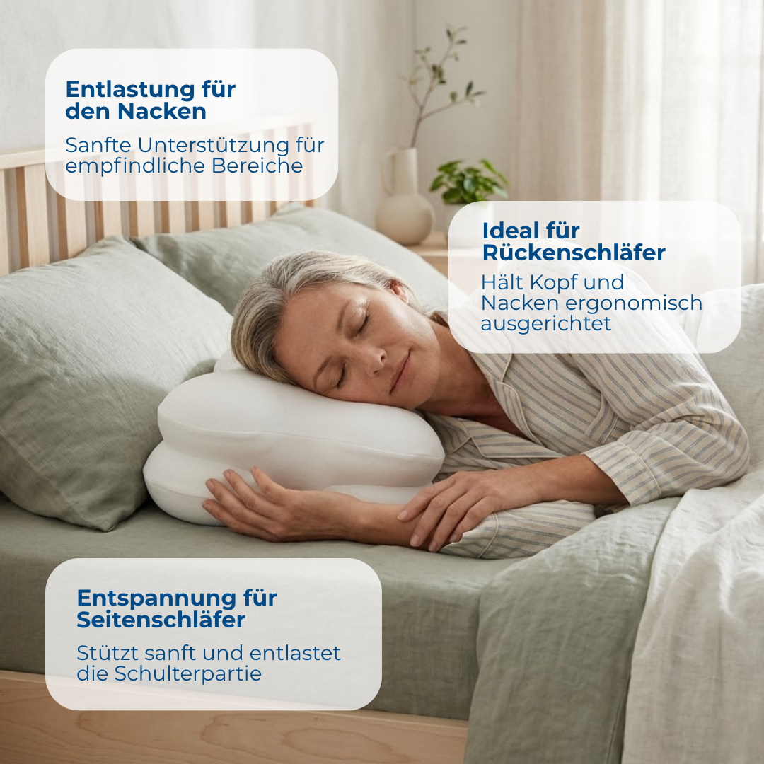 NackLyx Cloud™  | Das ergonomische Kissen, das Ihren Schlaf und Ihr Wohlbefinden revolutioniert
